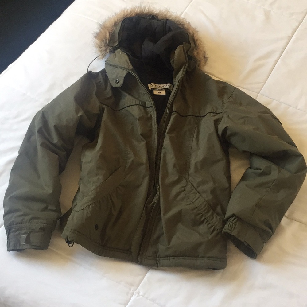 Dark green Columbia coat